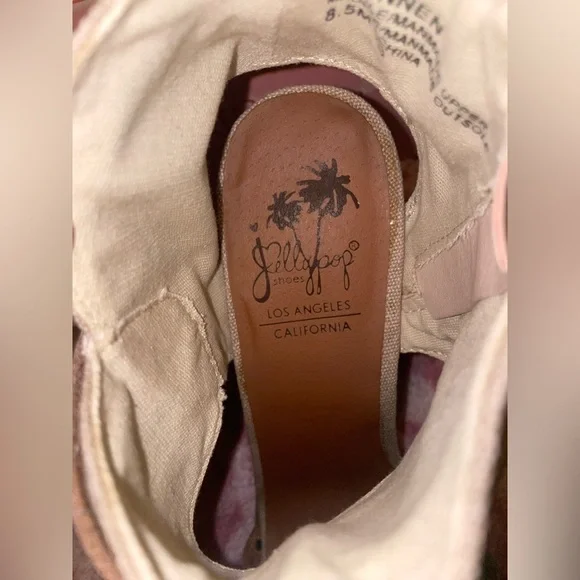 Jellypop Jelly Pop Open Toe Block Heel Sandal leather canvas shannen NEW - Picture 9 of 16